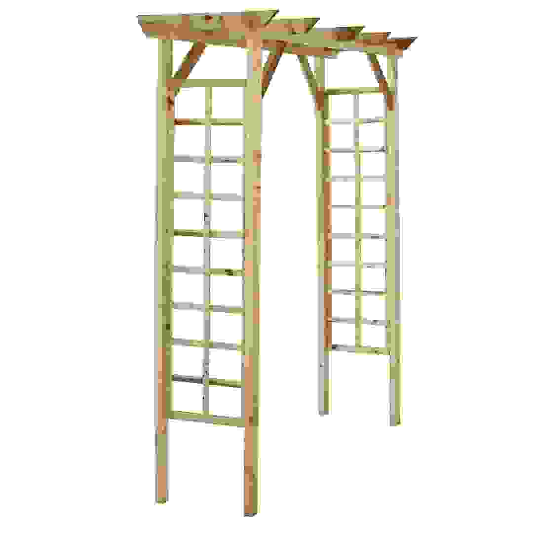 إطار برجولا بتصميم متداخل مستقيم لونا (210 × 70 × 240 سم)