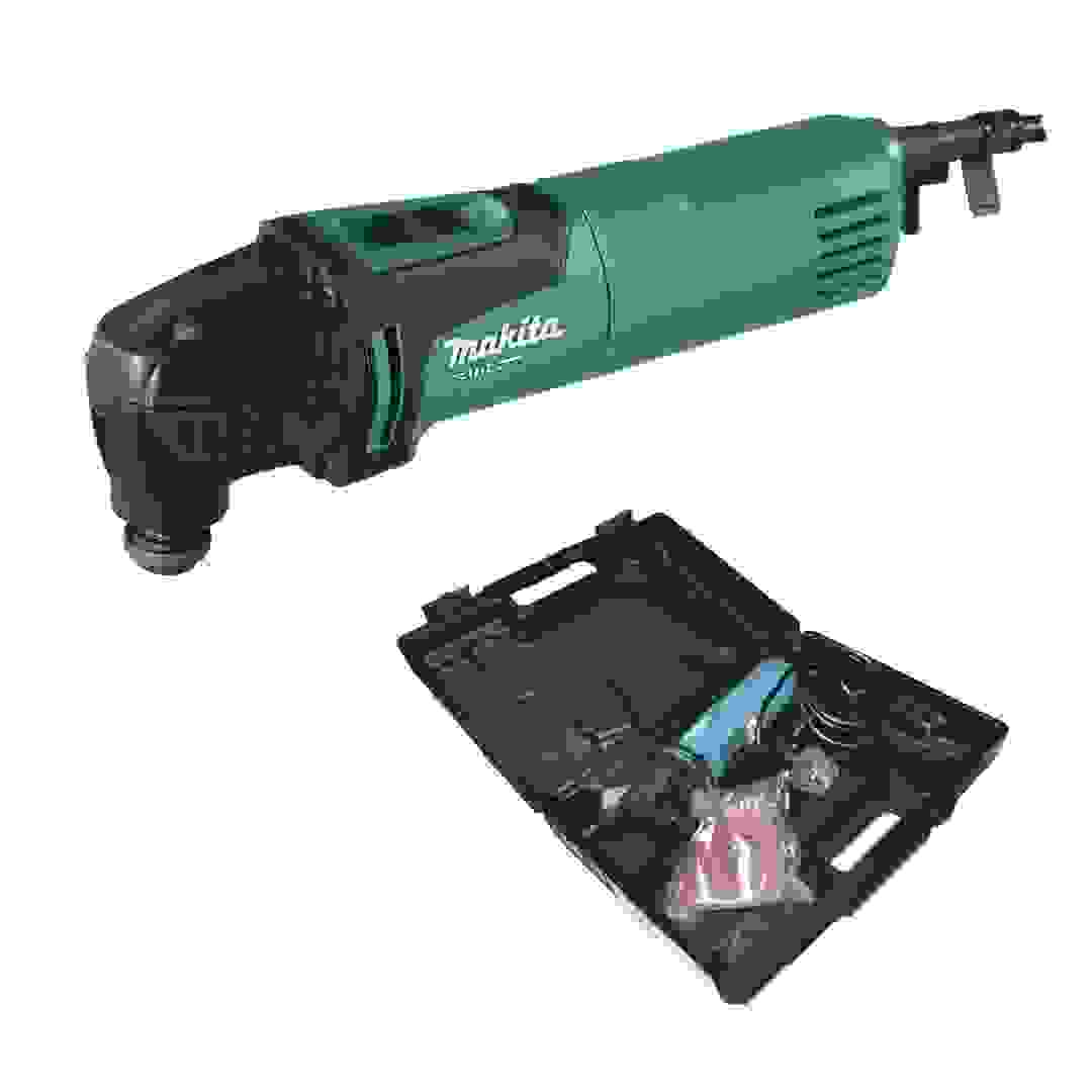 منشار كهربائي ماكيتا إم تي متعدد الأدوات مع ملحقات أدوات متعددة متذبذبة، مفتاح سداسي وحامل مفاتيح (200 واط)