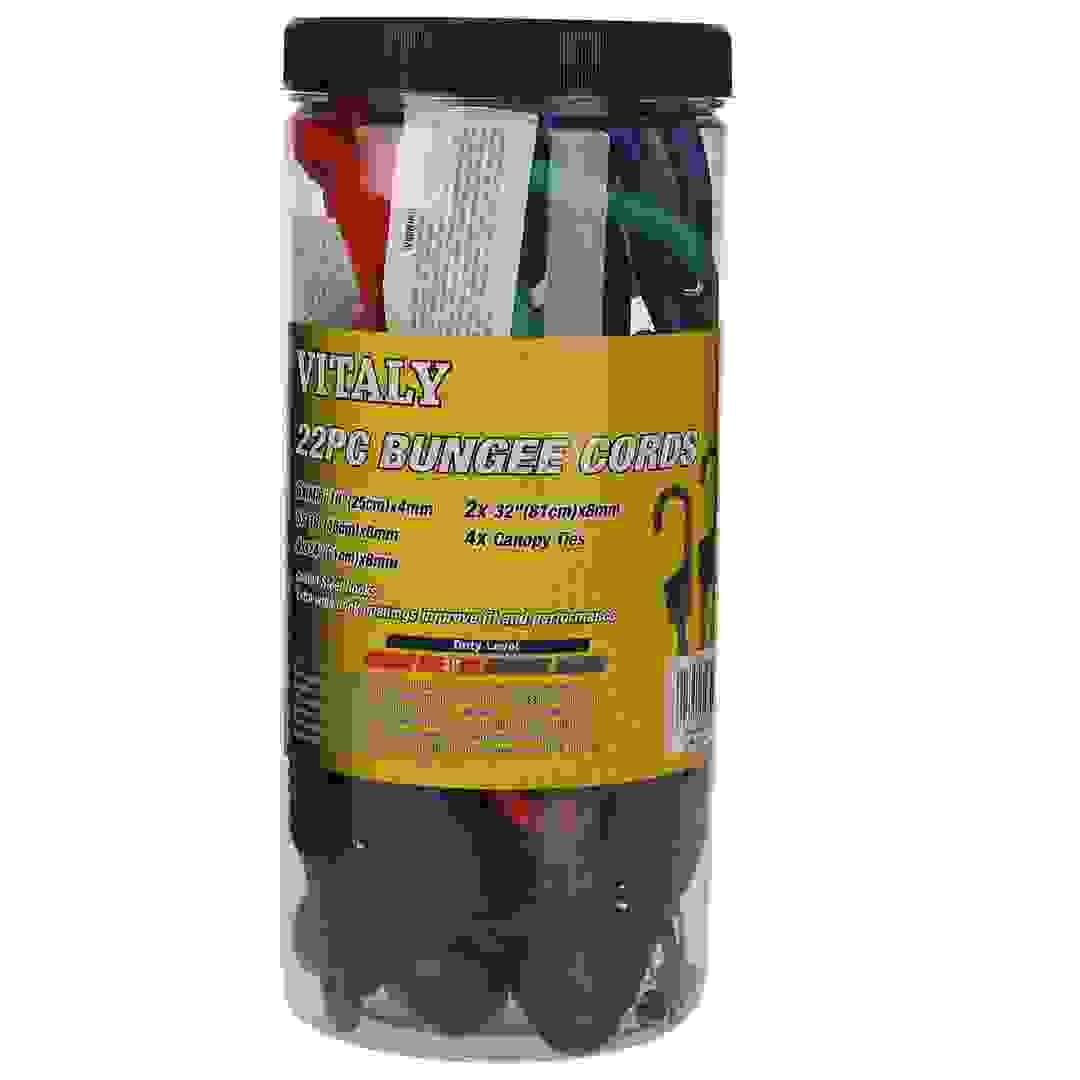 Vitaly Bungee Cords W/Canopy Ties Pack (22 Pc.)