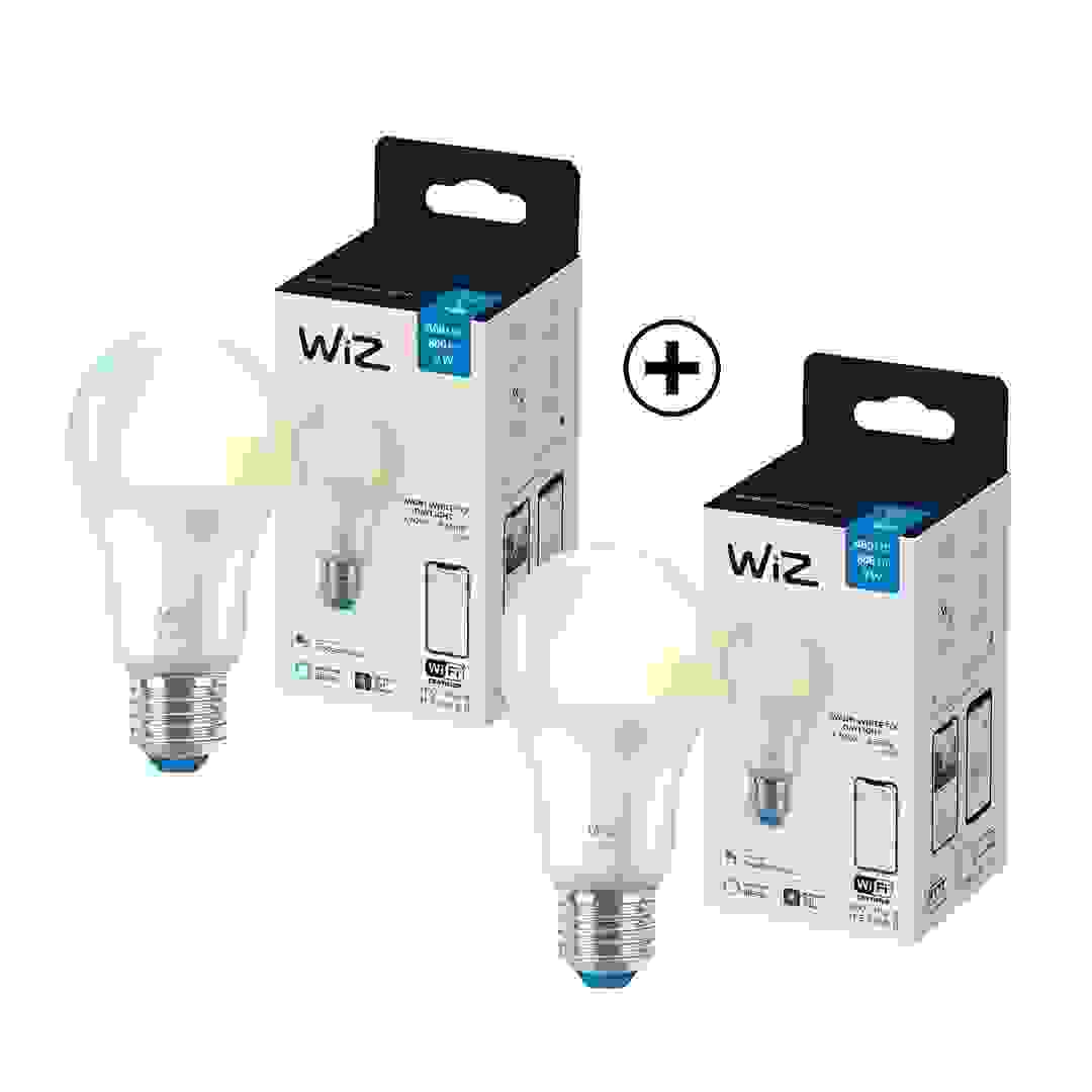 لمبة ويز واي-فاي قابلة للضبط سمارت A60 ليد (8.8 واط، أبيض، 2 قطعة) حزمة)