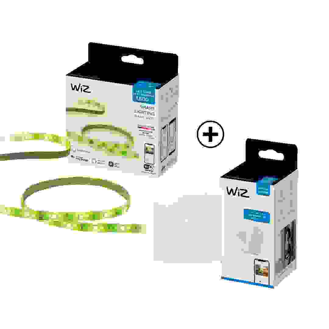 Wiz Smart LED Light Strip Starter Kit (2 m, Colored) + Wiz Wireless Indoor Motion Sensor (Bundle)