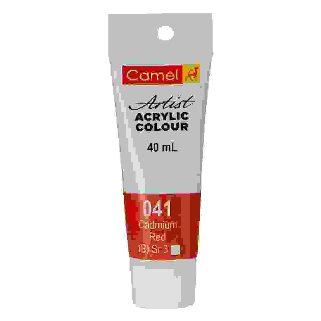 Camel Series 3 Artists' Acrylic Colour Paint Tube (40 ml, 041 Cadmium Red)