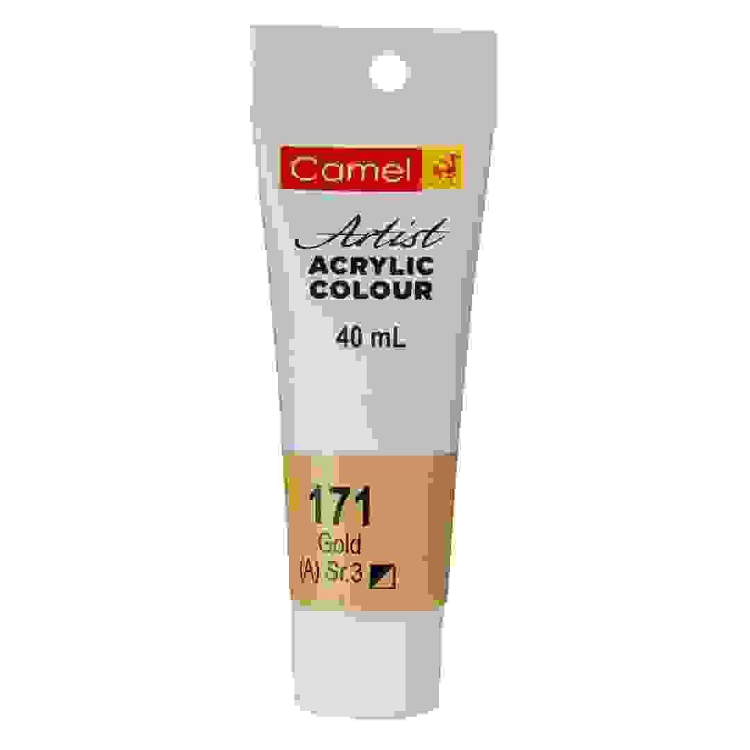 Camel Series 3 Artists' Acrylic Colour Paint Tube (40 ml, 171 Gold)