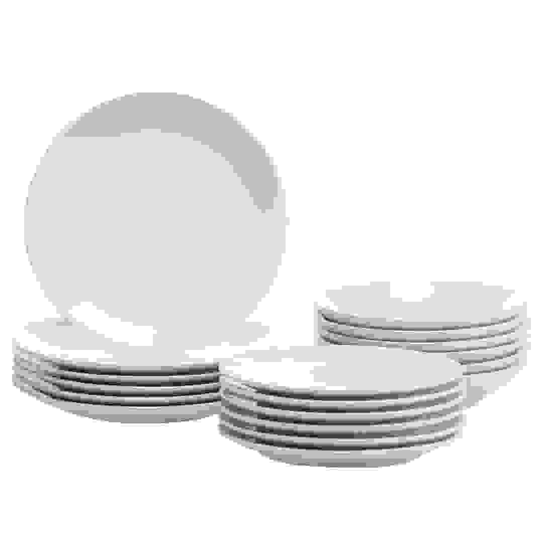 طقم أطباق طعام خزف إس جي (18 قطعة)