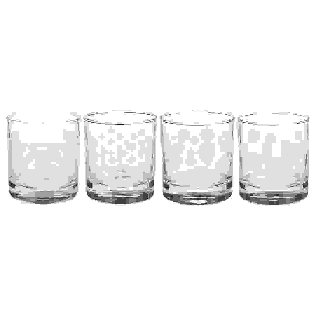 طقم أكواب زجاجية إس جي (300 مل، 4 قطع)