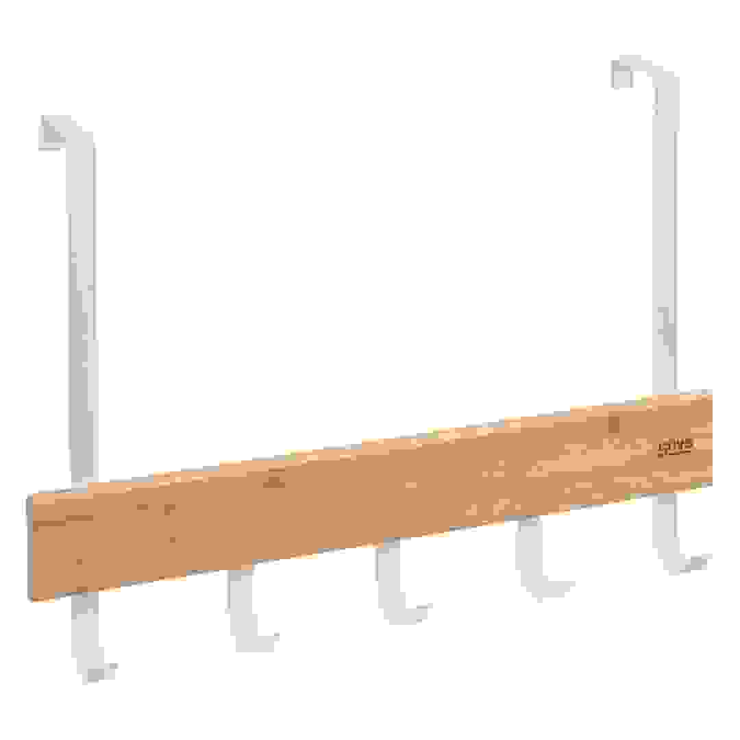 حامل مناشف خيزران معدني للباب 5فايف (40 × 29.8 سم)