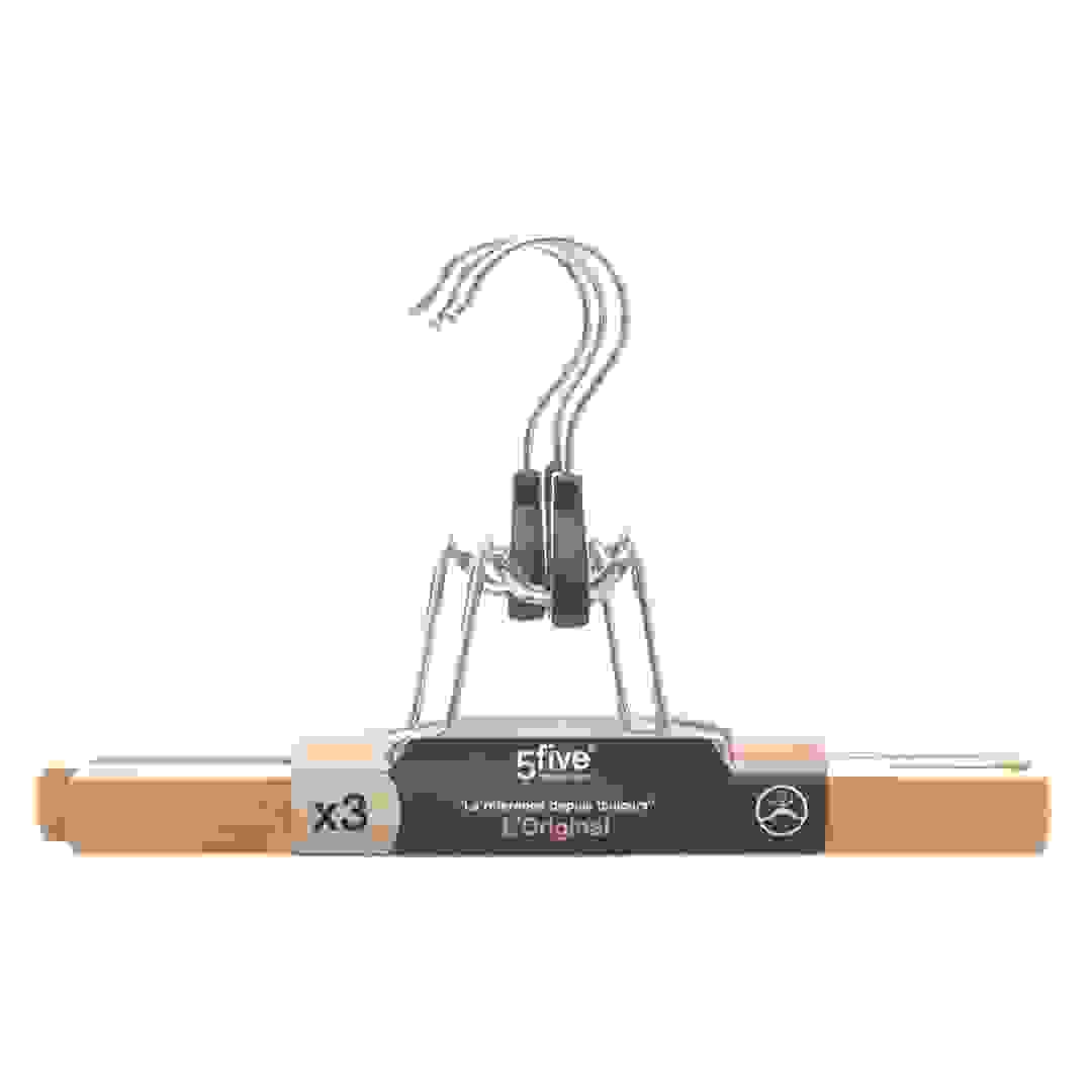 5Five Wood Clip Hanger (25 x 2.5 x 16.3 cm, 3 Pc.)