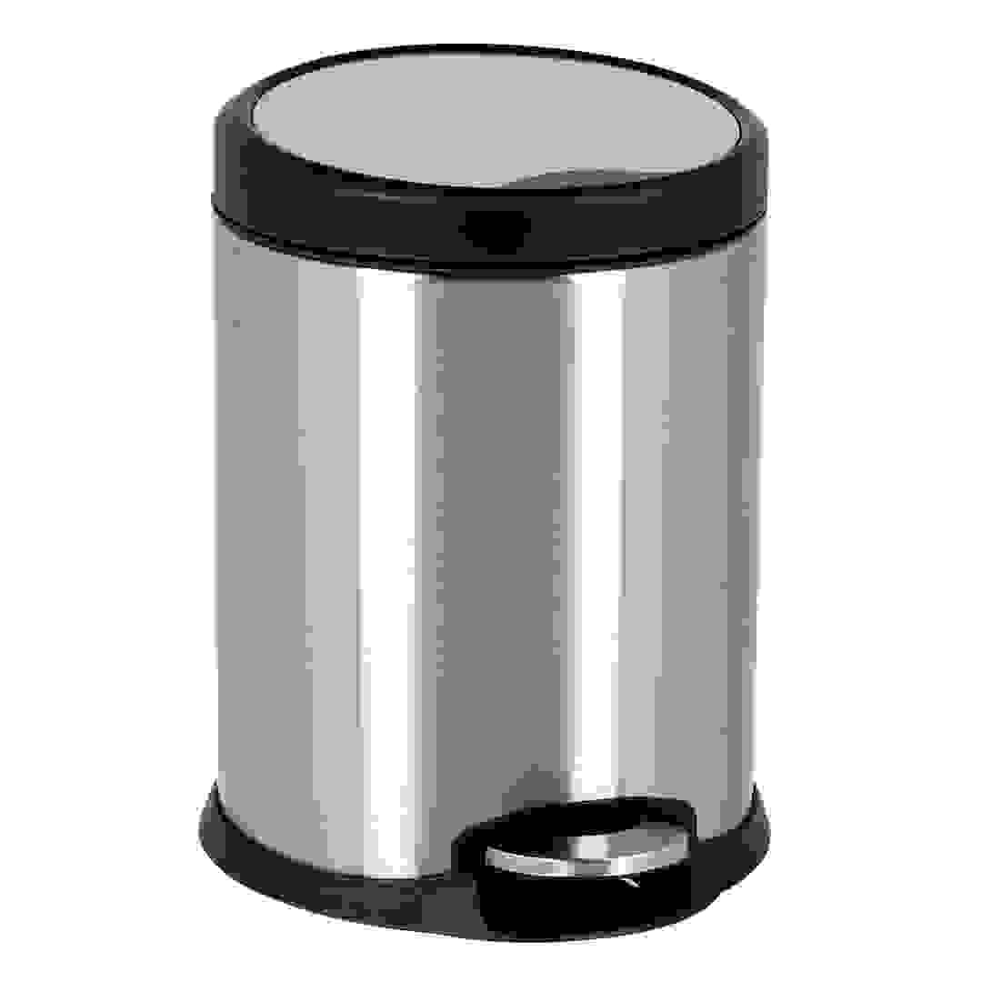 Orchid Stainless Steel Pedal Dustbin (5 L, 20.32 x 27.94 x 27.58 cm)