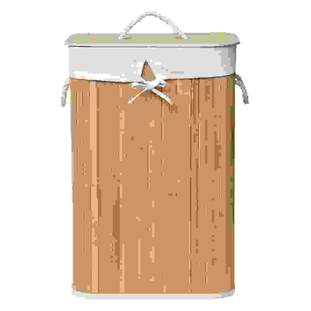 Tendance Bamboo Rectangular Foldable Laundry Basket (40 x 30 x 60 cm)
