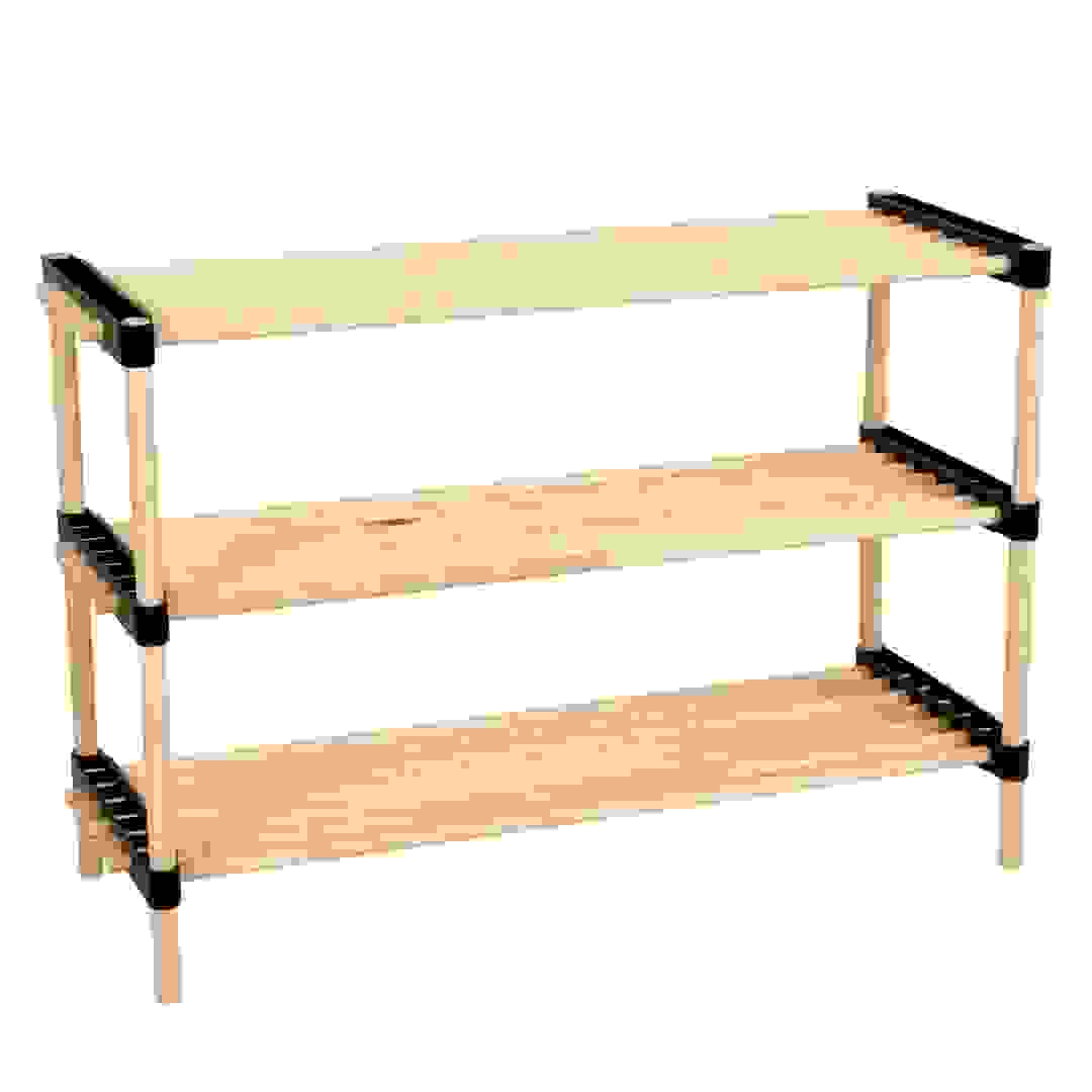 Seowood Pinewood Multi Purpose 3-Tier Modular Shelf (28 x 76 x 52 cm)