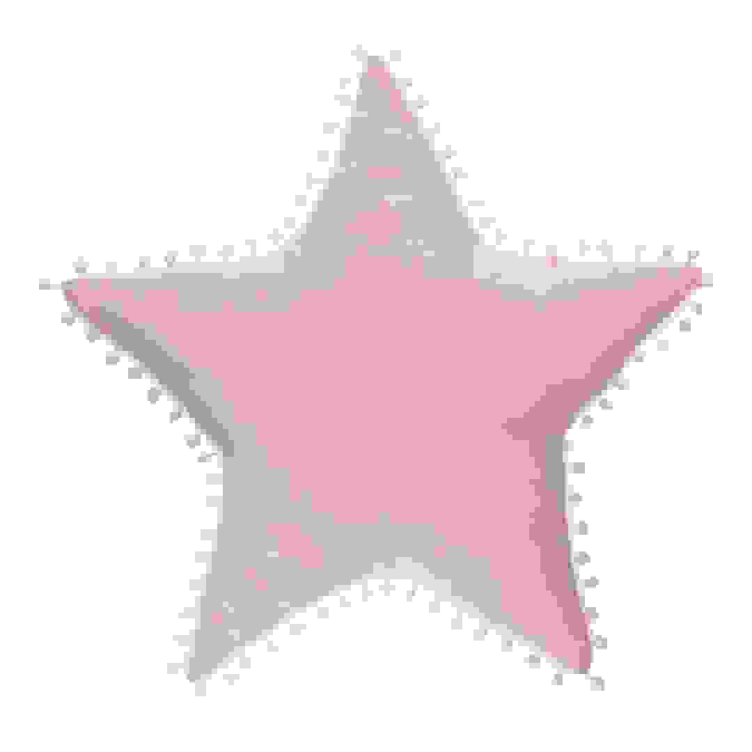 Atmosphera Polyester Star Cushion W/ Pompoms (49 x 13 x 49 cm)