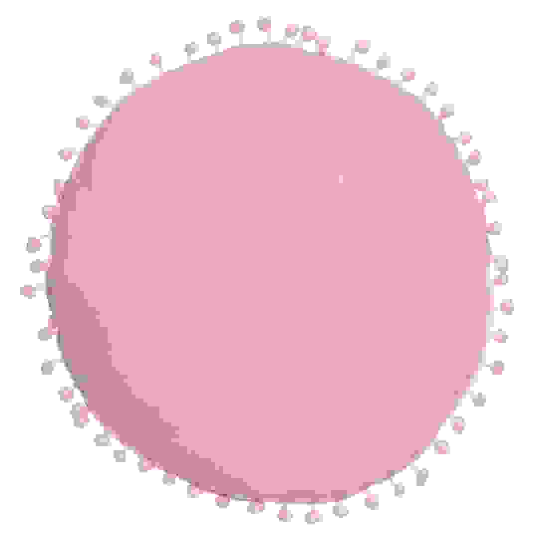 Atmosphera Polyester Round Cushion W/ Pompoms (39 x 16 x 39 cm)