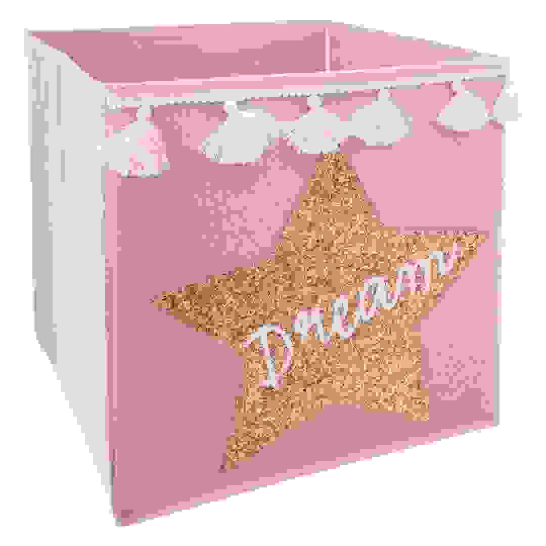 Atmosphera Polypropylene Dream Sequin Non Woven Storage Box (29 x 29 x 29 cm)