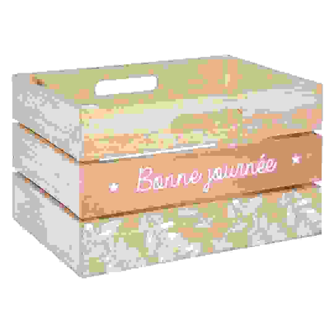 Atmosphera Wooden Storage Box (29 x 18 x 20 cm)