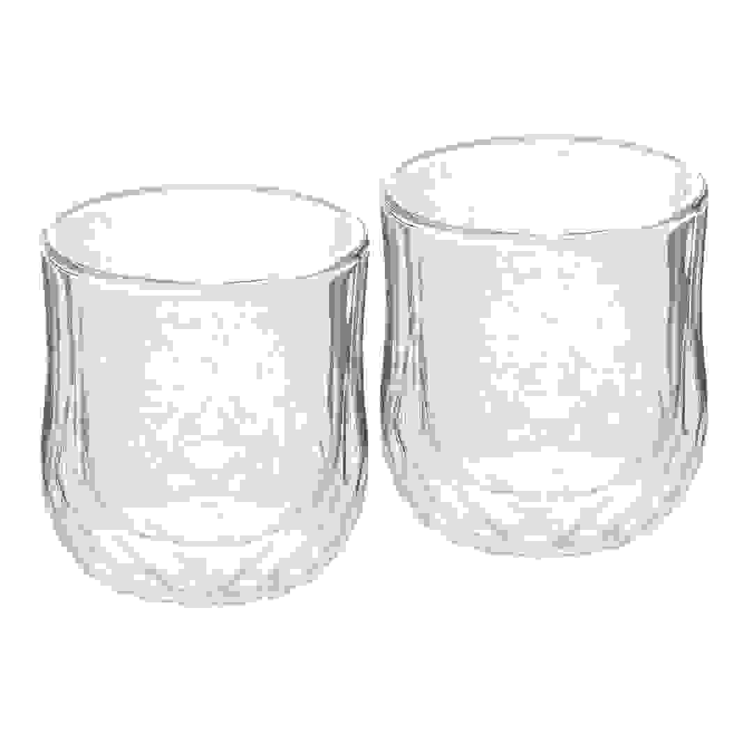 طقم أكواب بوروسيليكات مزدوج الجدار نيوفلام (18.5 × 9.2 × 10.5 سم، 200 مل، 2 قطعة)