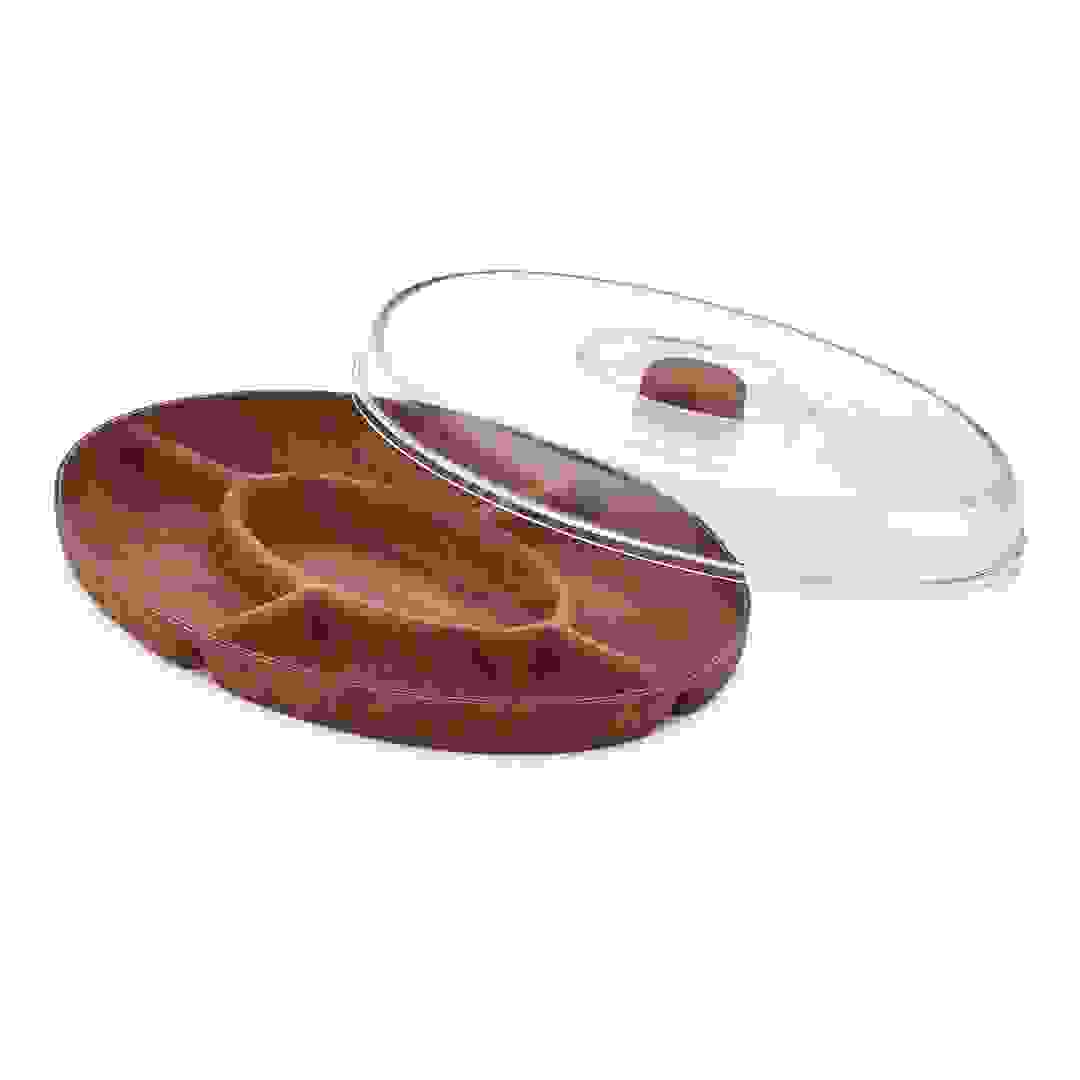 طقم إفطار ومكسرات بوليسترين إيفلين طوكيو مع غطاء (23 × 23 × 29.5 سم)