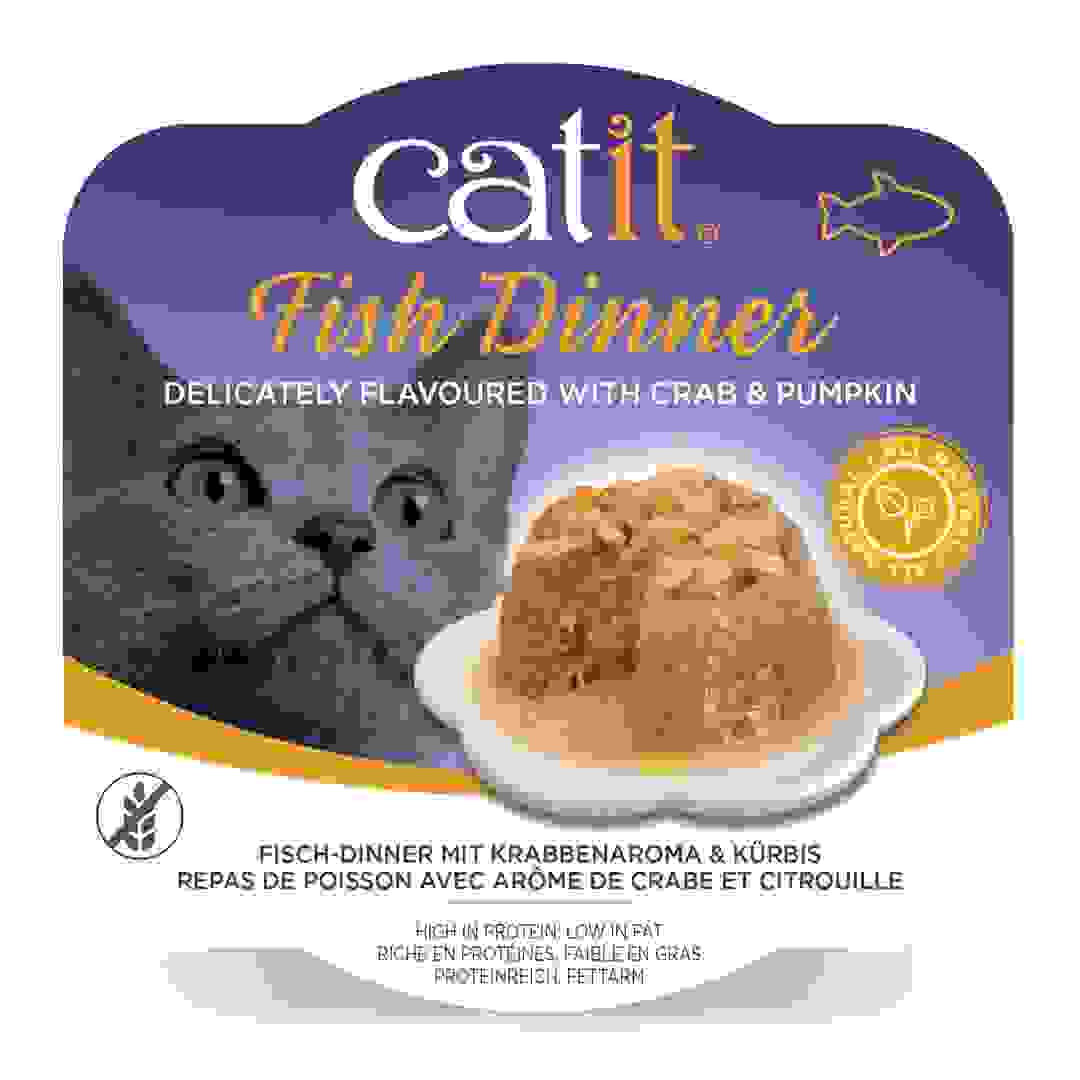 Catit Fish Dinner (Crab Flavour & Pumpkin, 80 g)