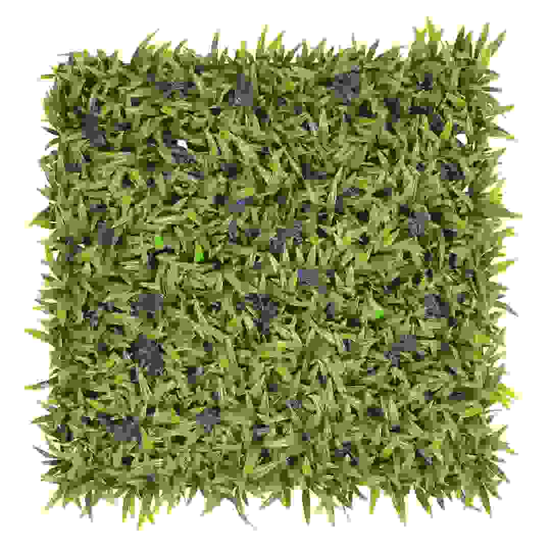 Decorative Green Leaves Square W/Purple Flowers (50 x 50 cm)