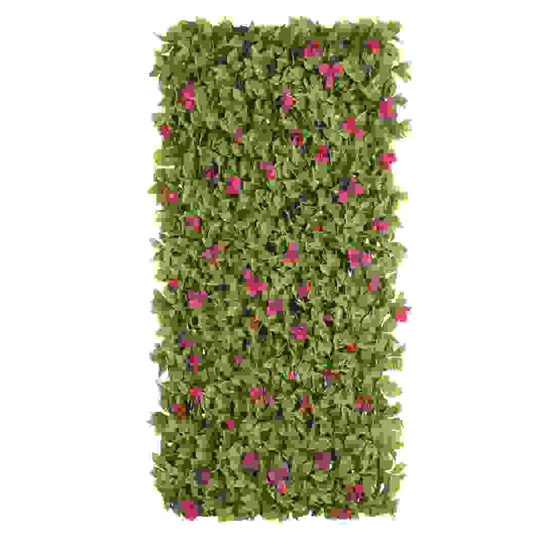 PVC Trellis W/Dark Pink Flowers (90 x 180 cm)