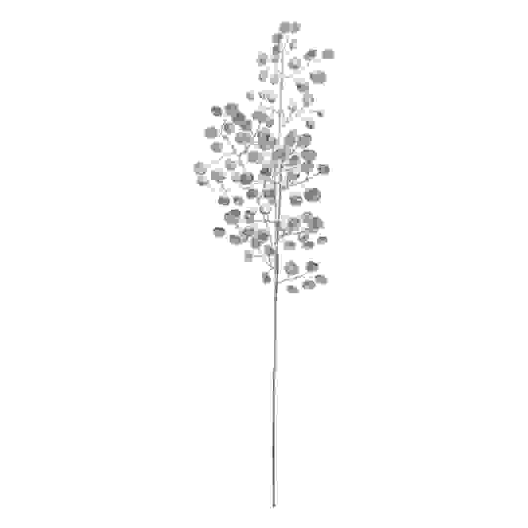 Atmosphera Polar Breath Polyethylene Glitter Money Plant Branch (25 x 1 x 75 cm)