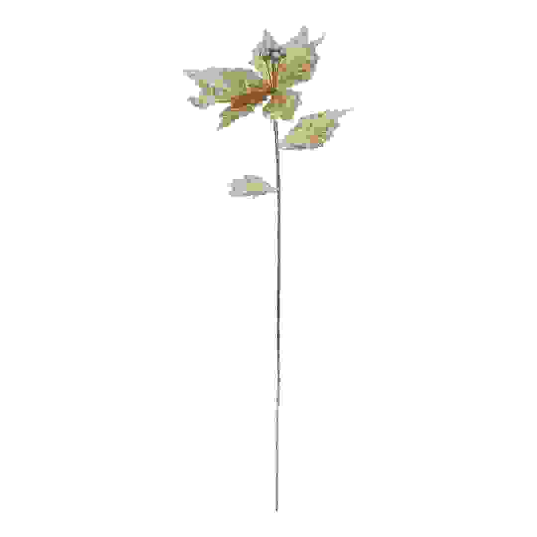 Atmosphera Winter Manor Polyethylene Glitter Poinsettia Branch (25 x 25 x 75 cm)