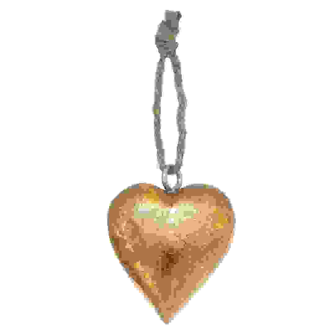 Feeric Marron Glace Wood Heart Into Jar Decor (6 x 3 x 6 cm)
