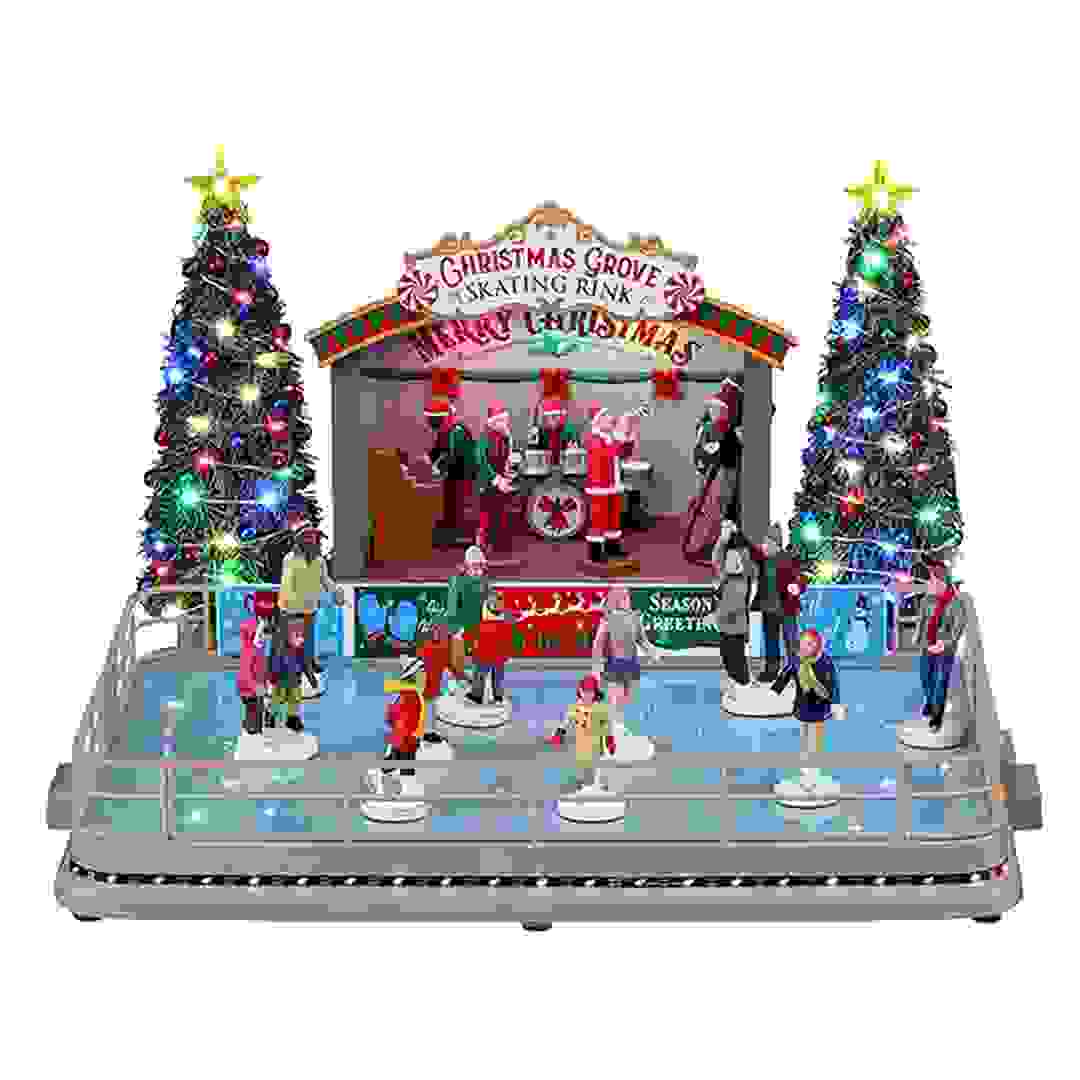 Lemax Electrical Christmas Grove Skating Rink Festive Décor (21.5 x 33.5 x 31 cm)