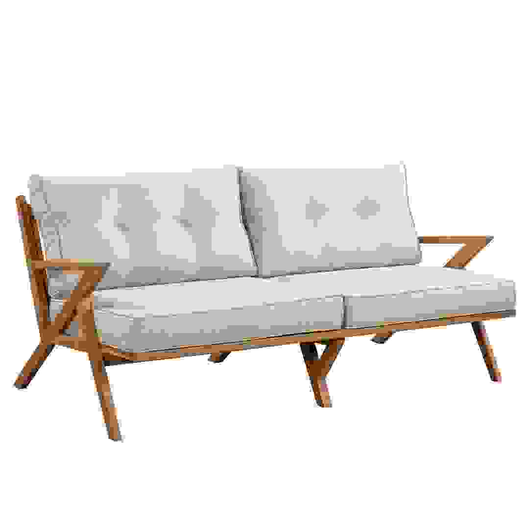 Argeles 3-Seater Acacia Wood Sofa W/Cushions (180 x 93.5 x 74.4 cm)