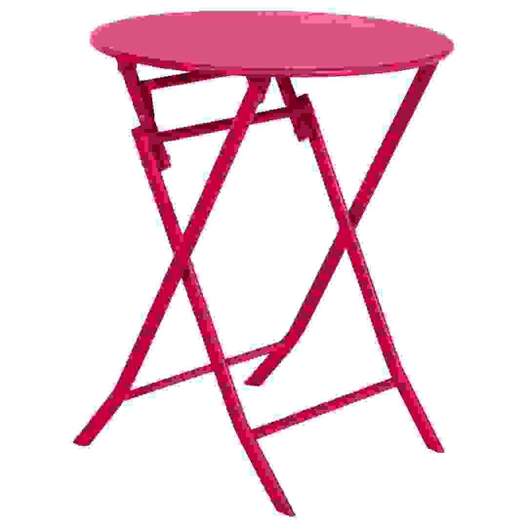 Greensboro Steel Folding Round Table (60 x 71 cm, Pomegranate)