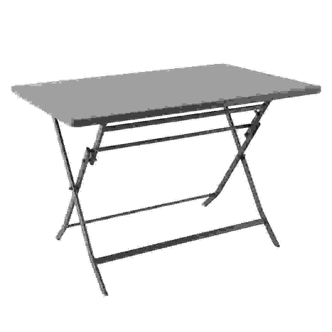 طاولة مستطيلة فولاذية قابلة للطي جرينسبورو (110 × 70 × 71 سم، جرافيت)