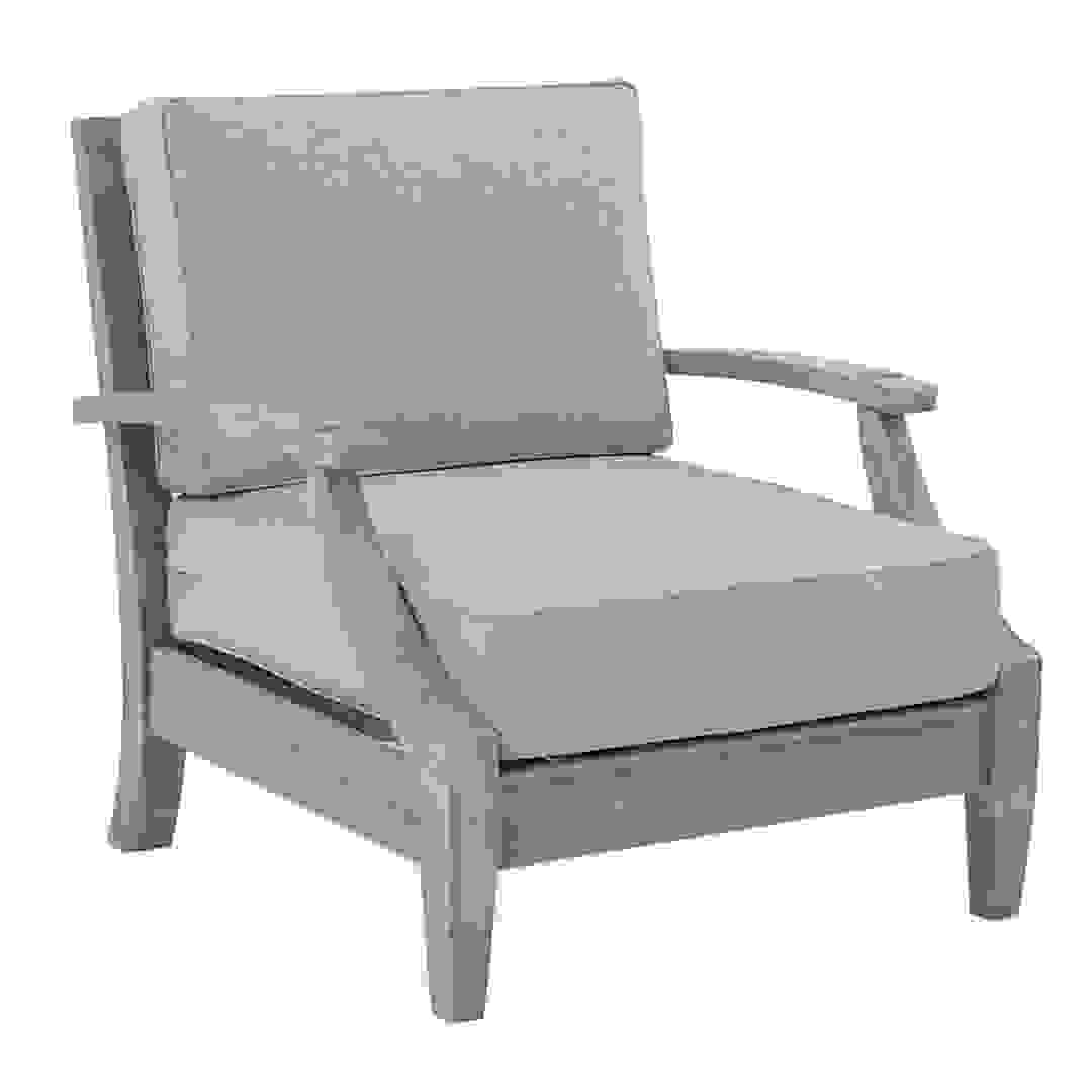 Louis 1-Seater Wood Lounge Armchair W/Seat Cushion & Pillow (89 x 80 x 85.5 cm)