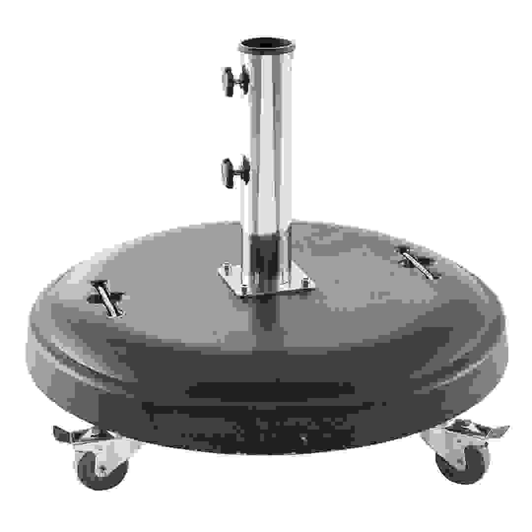 Parasol Base Concrete Umbrella Round Base W/Wheels (60 x 45.5 cm)