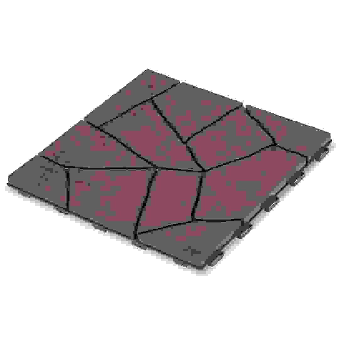 حزمة بلاط أرضيات بلاستيك (30 × 30 × 1.4 سم، 10 قطع)