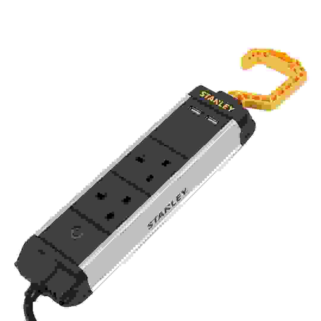 Stanley 2-Socket Power Bar W/2 USB Ports & Cable