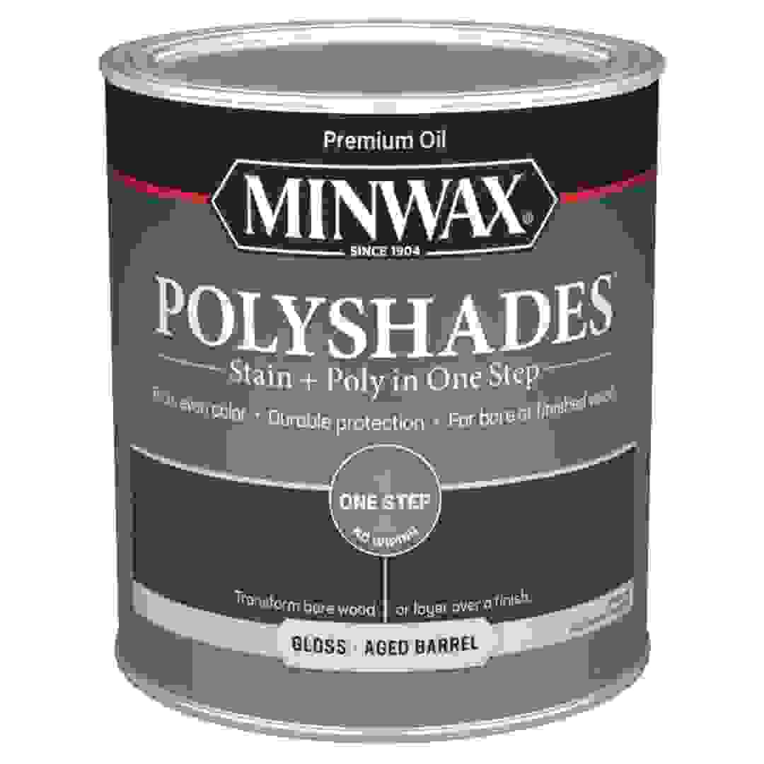 Minwax PolyShades Stain & Polyurethane Gloss Finish (946 ml, Aged Barrel)