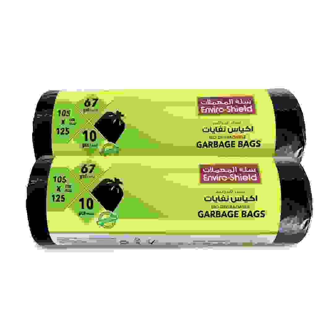 عرض لفة أكياس قمامة بلاستيكية إنفيرو شيلد (250 لتر، 20 قطعة)