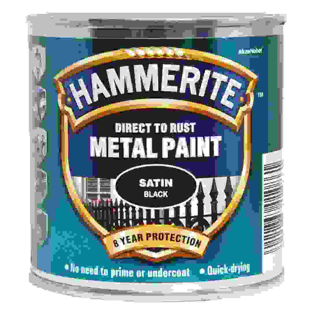 Hammerite Metal Paint (250 ml, Satin Black)