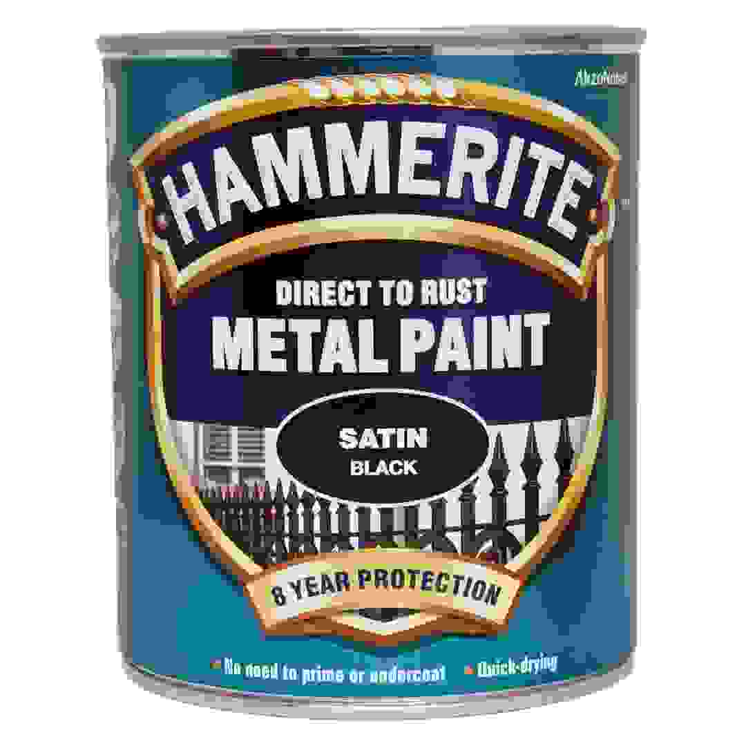 Hammerite Metal Paint (750 ml, Satin Black)