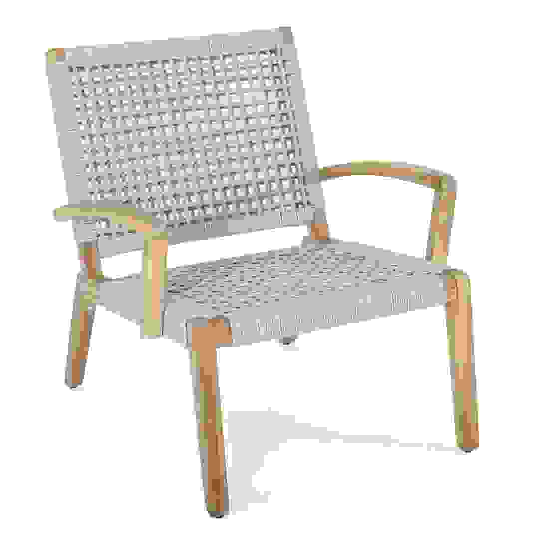 Vorupor Single-Seater Acacia & Rope Armchair (83.5 x 72.5 x 84 cm)