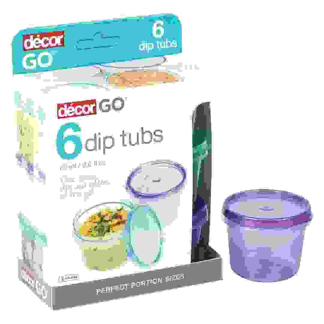 طقم عبوات تغميس جو ديكور (75 مل، 6 قطع)