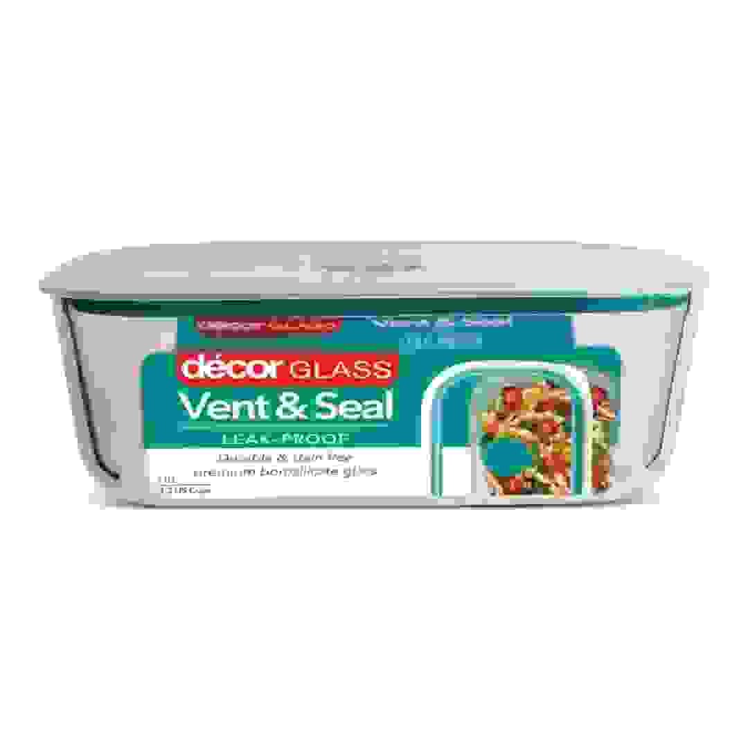 حافظة طعام زجاجية فينت آند سيل (مستطيلة، 1 لتر)