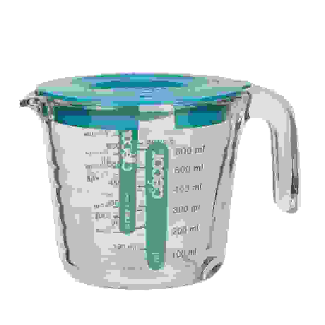 إبريق قياس زجاجي بغطاء ديكور (650 مل)