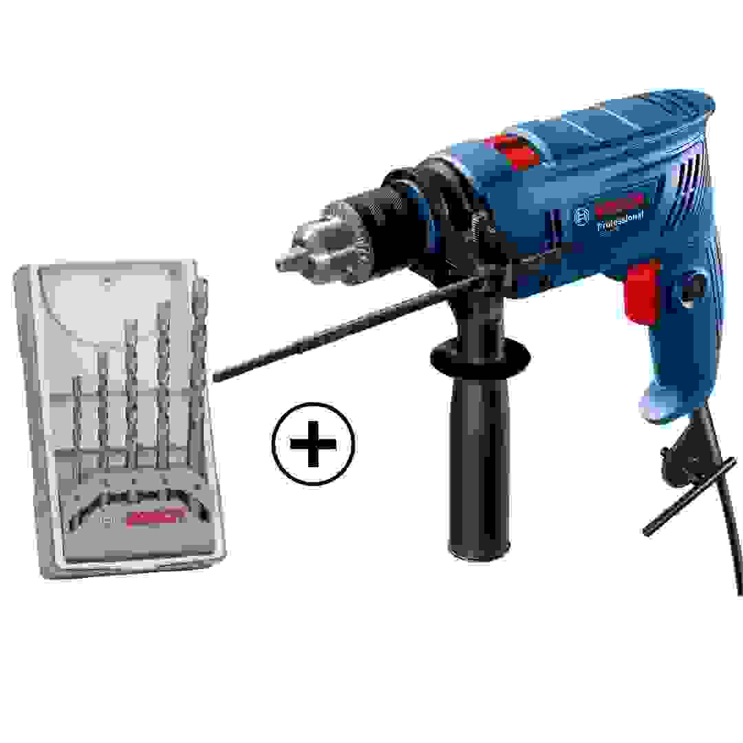 Bosch Professional Corded Impact Drill, GSB 570 (570 W) + CYL-3 Drill Bit Set (5 Pc.)
