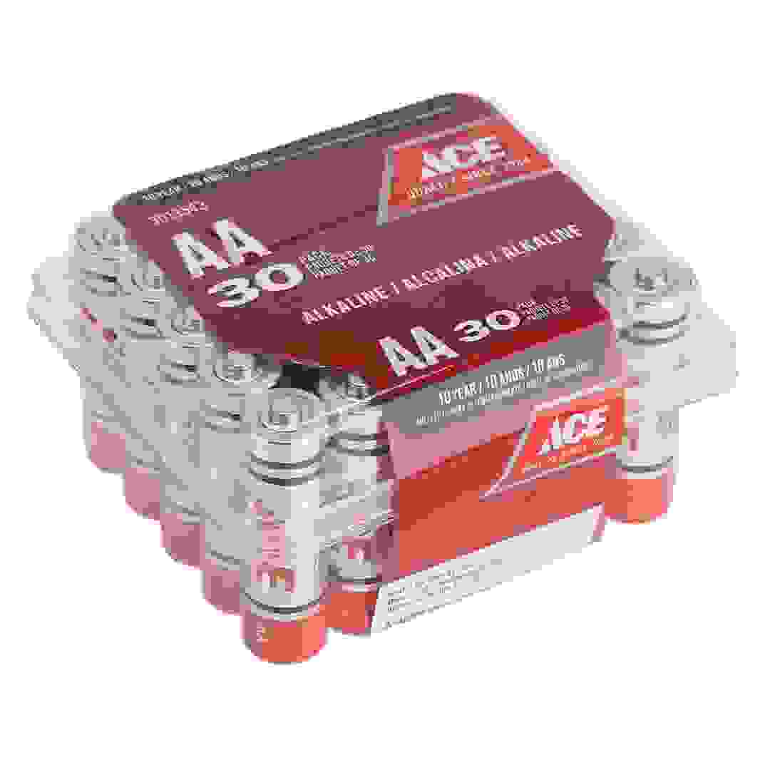 مجموعة بطاريات قلوية ألكلاين قياس AA إيس (30 قطعة)