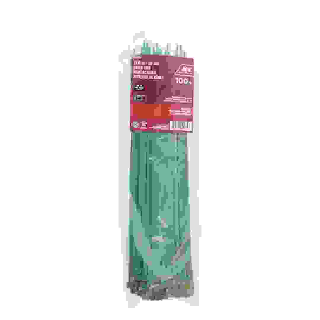 ACE Polypropylene Cable Tie Pack (30 cm, 100 Pc., Green)