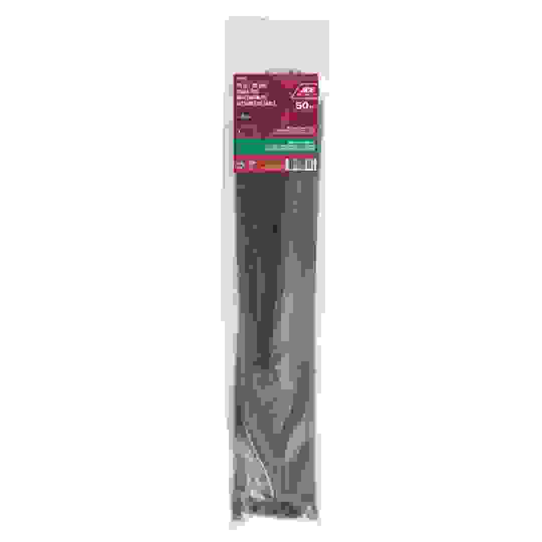 ACE Polypropylene Cable Tie Pack (45.72 cm, 50 Pc., Black)