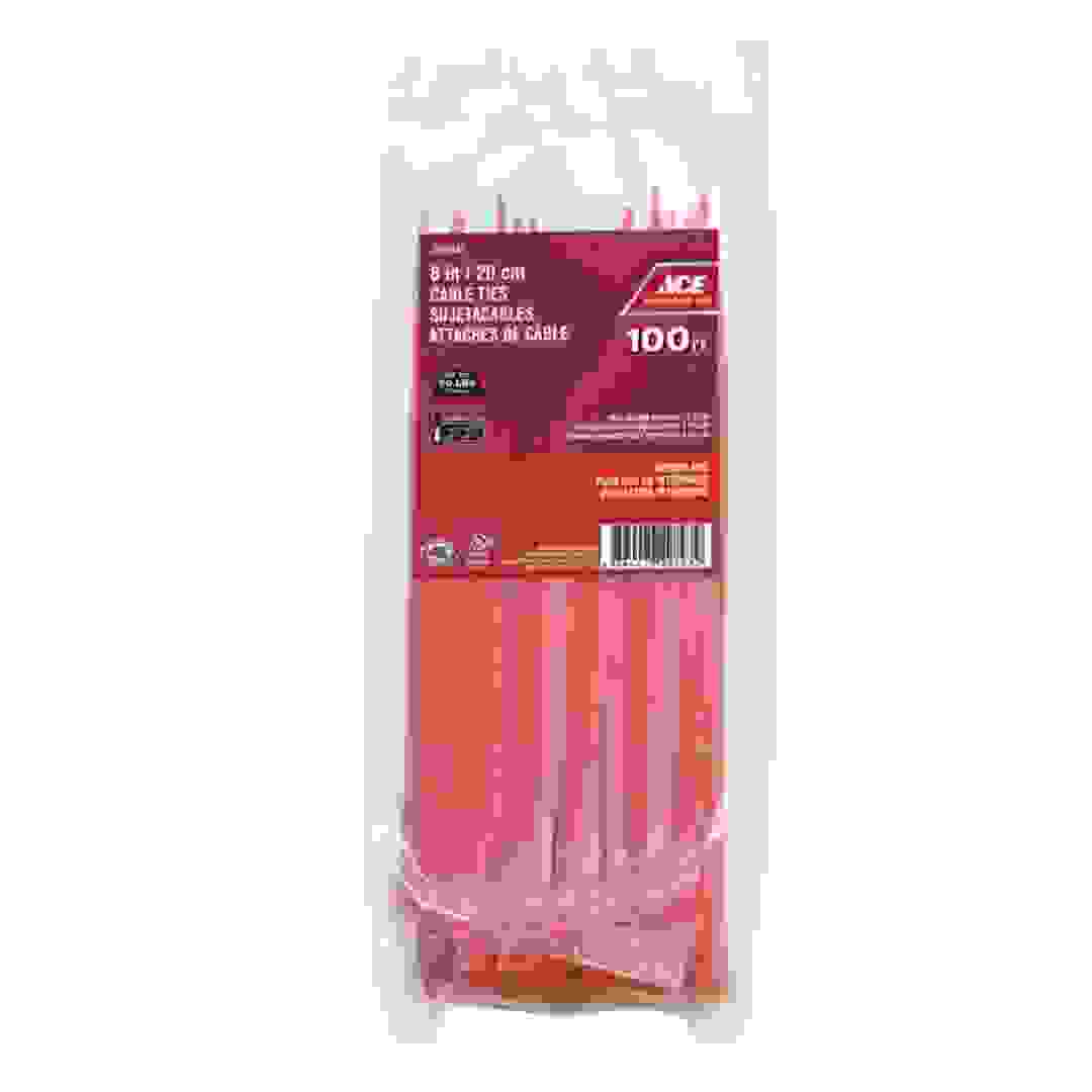 ACE Polypropylene Cable Tie Pack (20.31 cm, 100 Pc., Red)