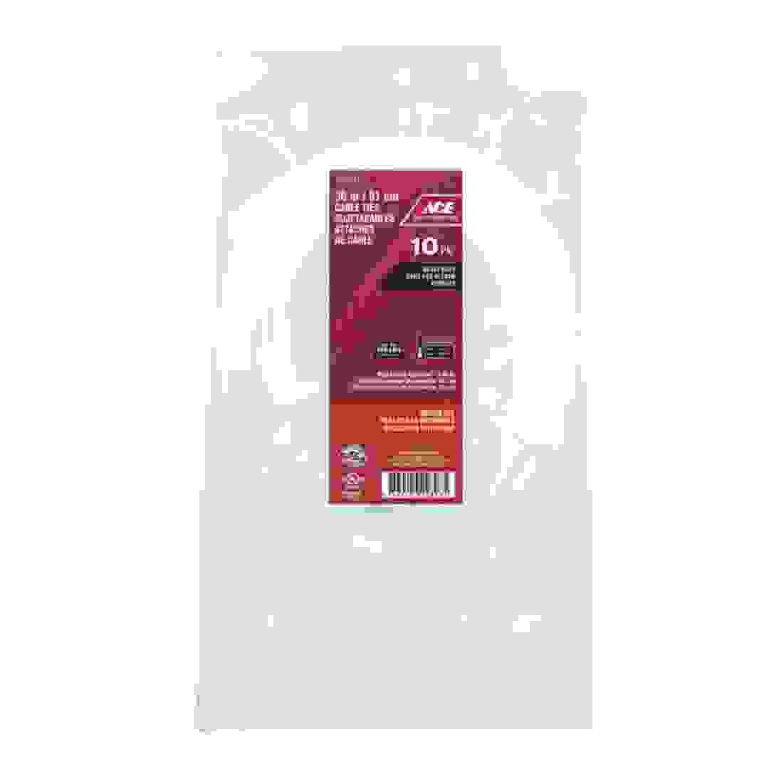 ACE Polypropylene Cable Tie Pack (91.44 cm, 10 Pc., White)