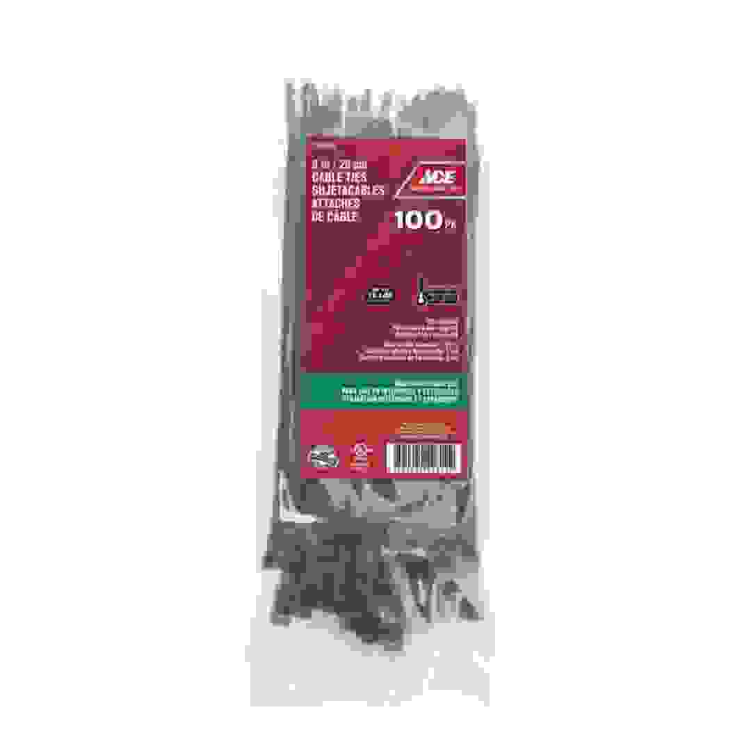 ACE Polypropylene Cable Tie Pack (Black, 20.31 cm, 100 Pc.)