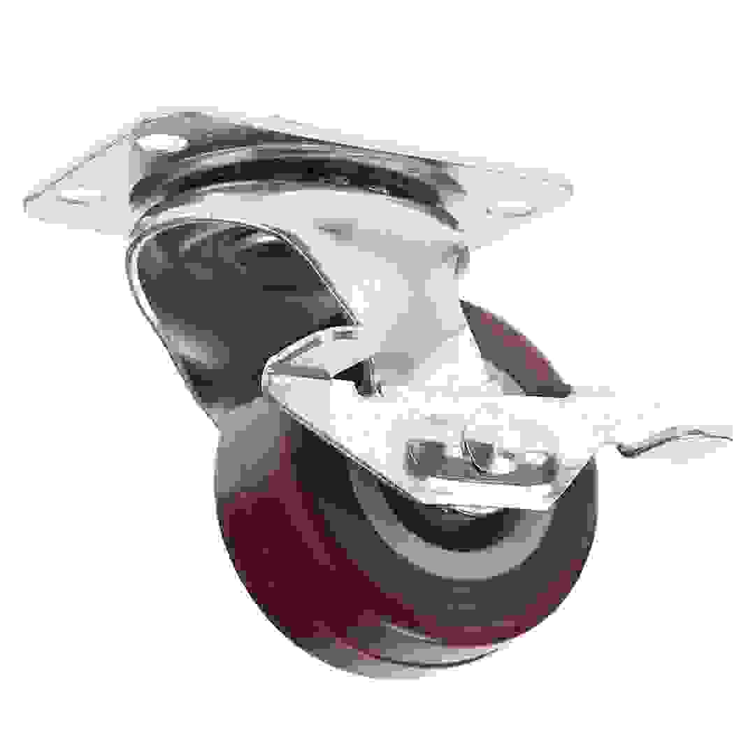 لوح عجل أثاث دوارمطاط ناعم للاستخدام الصناعي مع مكابح إيس (5.08 سم)